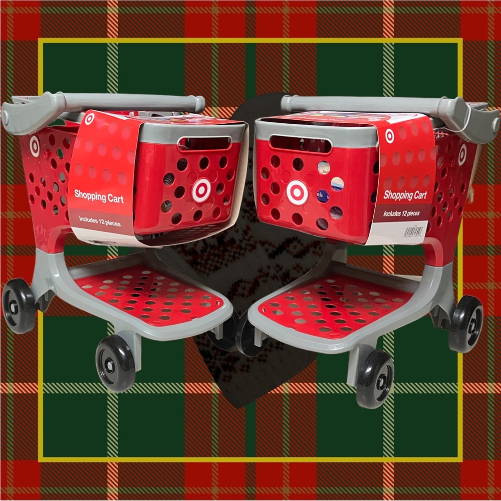 Set Of 2 Target Toy Shopping Carts For Kids With Groceries Pretend Play